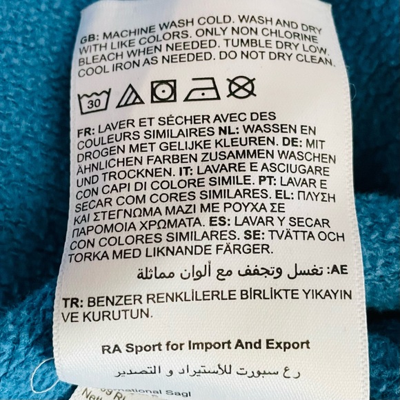 Timberland Teal Hooded Sweatshirt with Black Tree Logo - Picture 5 of 7